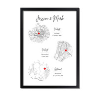 Hochzeitsposter Stadtplan - Hochzeitsgeschenk personalisiert - Copy - Copy - Copy - Copy - Copy