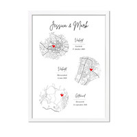 Hochzeitsposter Stadtplan - Hochzeitsgeschenk personalisiert - Copy - Copy - Copy - Copy - Copy