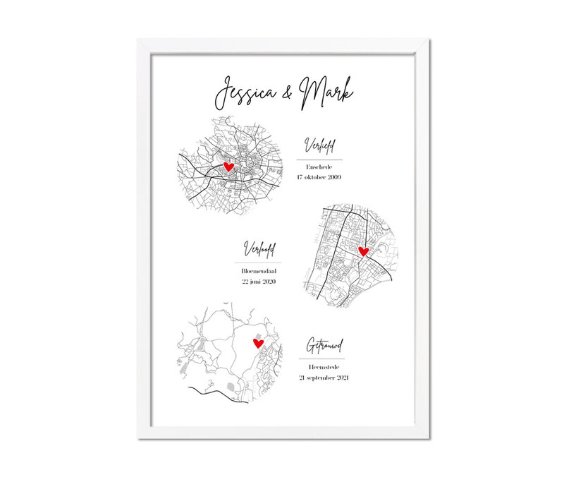 Hochzeitsposter Stadtplan - Hochzeitsgeschenk personalisiert - Copy - Copy - Copy - Copy - Copy
