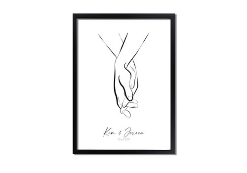 DesignClaud Hochzeitsposter Brautpaar - Hochzeitsgeschenk personalisiert - Copy