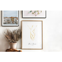 Hochzeitsposter Braut und Bräutigam Goldfolie - Hochzeitsgeschenk personalisiert - Copy
