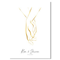 Hochzeitsposter Braut und Bräutigam Goldfolie - Hochzeitsgeschenk personalisiert - Copy