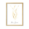 DesignClaud Affiche de mariage Mains Or