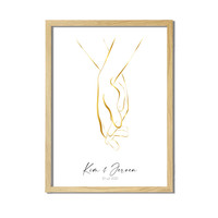 Hochzeitsposter Braut und Bräutigam Goldfolie - Hochzeitsgeschenk personalisiert - Copy