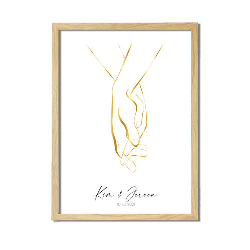 Hochzeitsposter Braut und Bräutigam Goldfolie - Hochzeitsgeschenk personalisiert - Copy 