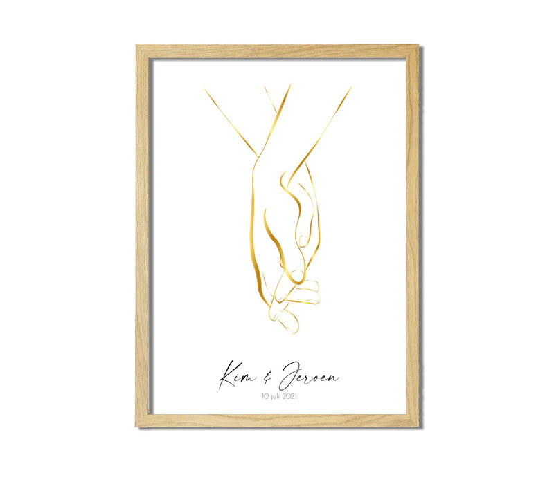 Hochzeitsposter Braut und Bräutigam Goldfolie - Hochzeitsgeschenk personalisiert - Copy