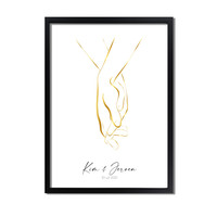 Hochzeitsposter Braut und Bräutigam Goldfolie - Hochzeitsgeschenk personalisiert - Copy