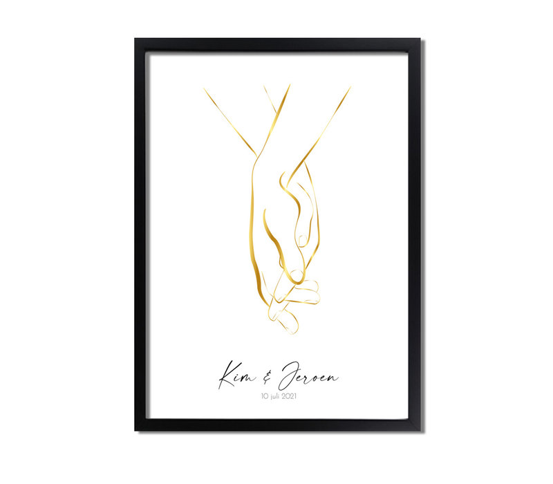 Hochzeitsposter Braut und Bräutigam Goldfolie - Hochzeitsgeschenk personalisiert - Copy