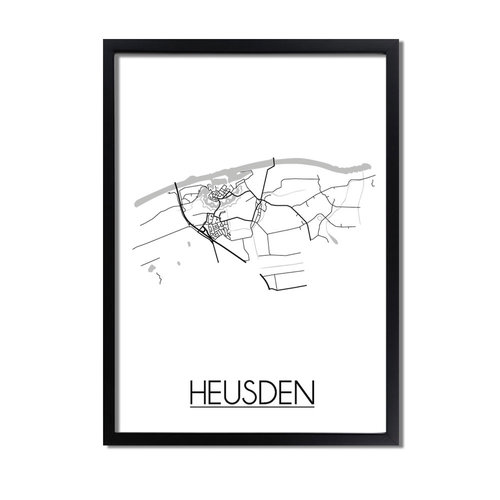 Heusden Plattegrond poster 