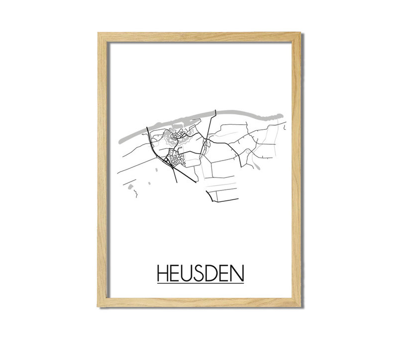 Heusden Plattegrond poster