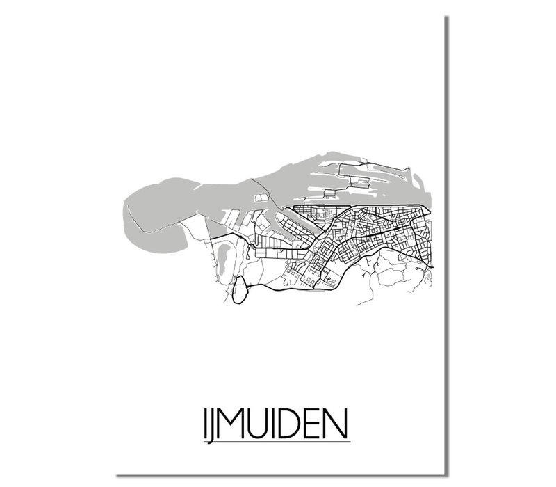 IJmuiden Plattegrond poster