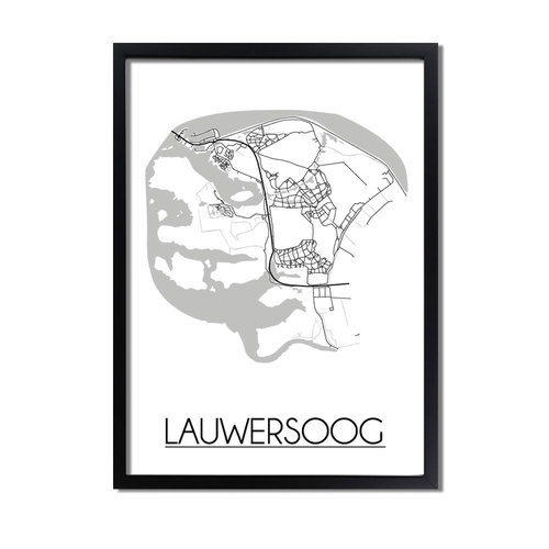 Lauwersoog Plattegrond poster 