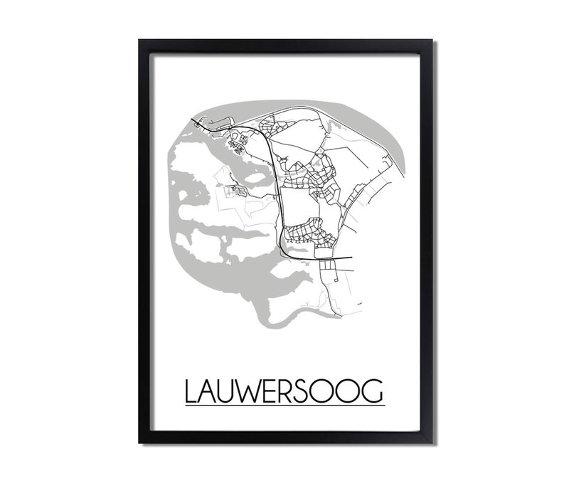 Lauwersoog Plattegrond poster