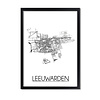 Leeuwarden Plattegrond poster
