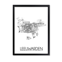 Leeuwarden Plattegrond poster