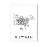 Leeuwarden Plattegrond poster