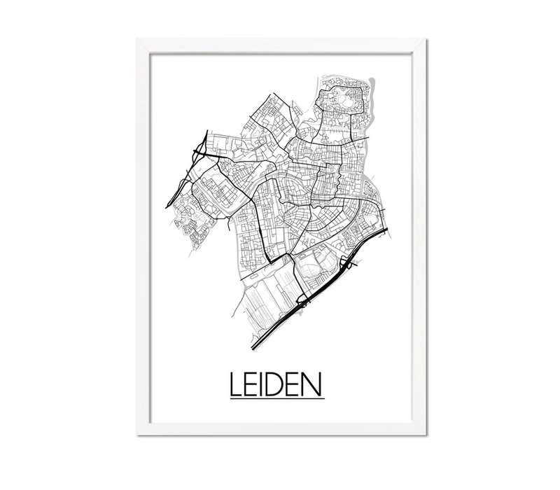 Leiden Plattegrond poster