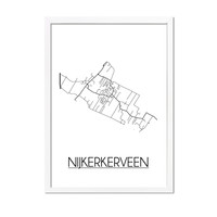 Nijkerkerveen Plattegrond poster