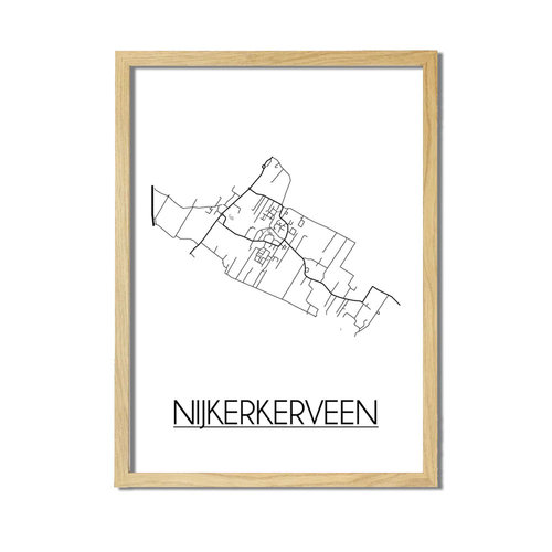 Nijkerkerveen Plattegrond poster 