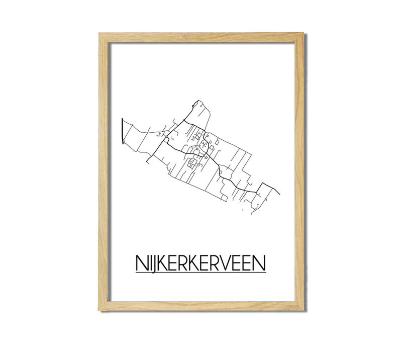 Nijkerkerveen Plattegrond poster