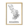 Antwerpen Plattegrond poster