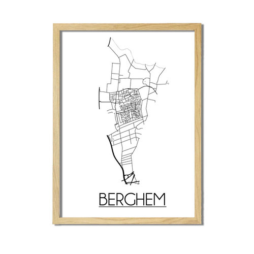 Berghem Plattegrond poster 