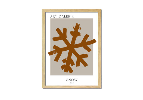 DesignClaud Weihnachtsposter Snow is falling - Weihnachtsdekoration Schwarz-Weiß - Copy