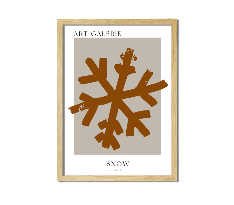 Weihnachtsposter Snow is falling - Weihnachtsdekoration Schwarz-Weiß - Copy