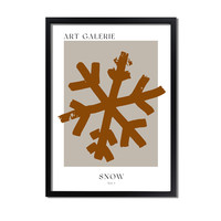 Weihnachtsposter Snow is falling - Weihnachtsdekoration Schwarz-Weiß - Copy
