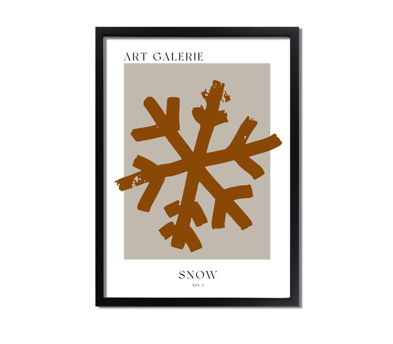 Weihnachtsposter Snow is falling - Weihnachtsdekoration Schwarz-Weiß - Copy
