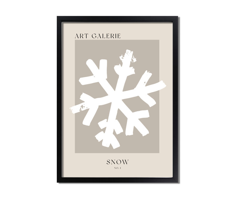 Kerstposter ART GALERIE Snow - Zand