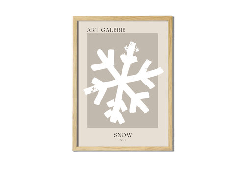 DesignClaud Weihnachtsposter Snow is falling - Weihnachtsdekoration Schwarz-Weiß - Copy - Copy