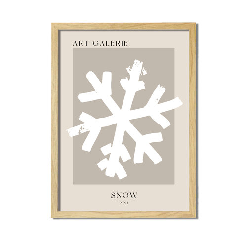 Kerstposter ART GALERIE Snow - Zand 