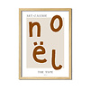DesignClaud Kerstposter ART GALERIE NOEL - Terracotta