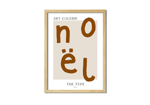 DesignClaud Kerstposter ART GALERIE NOEL - Terracotta