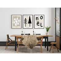 Kerstposter ART GALERIE NOEL - Zwart