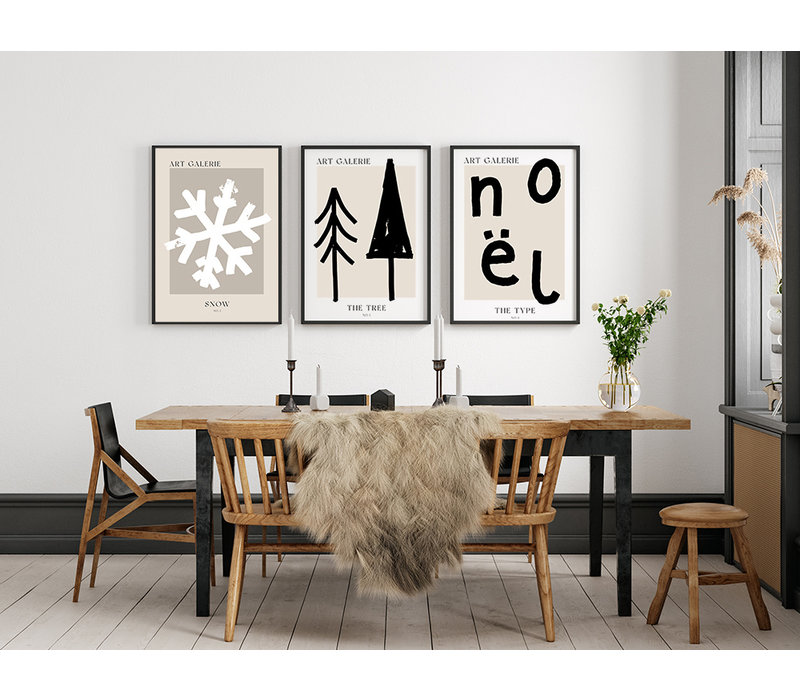 Weihnachtsposter Snow is falling - Weihnachtsdekoration Schwarz-Weiß - Copy - Copy - Copy - Copy - Copy - Copy