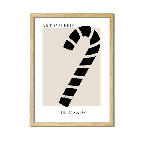 Kerstposter ART GALERIE Candy - Zwart 