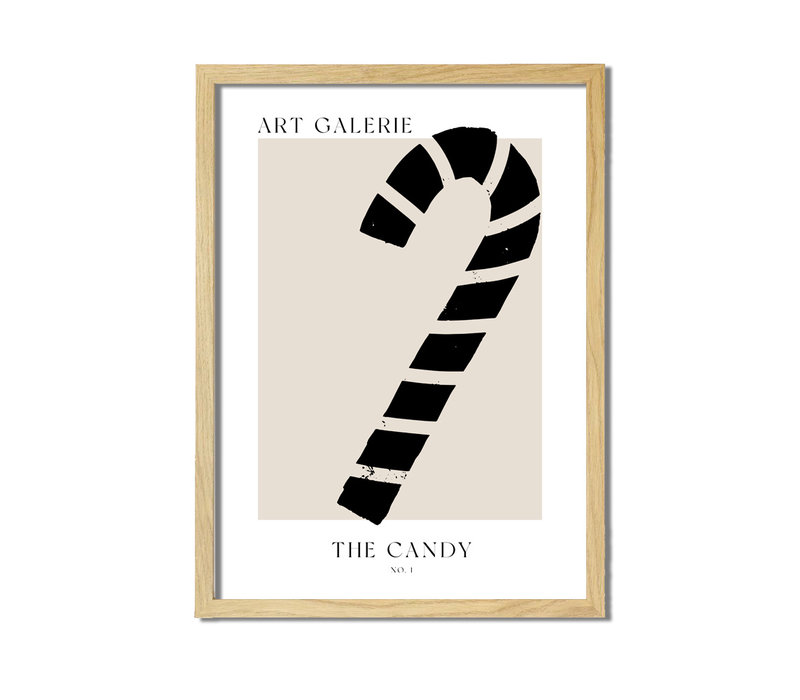 Kerstposter ART GALERIE Candy - Zwart