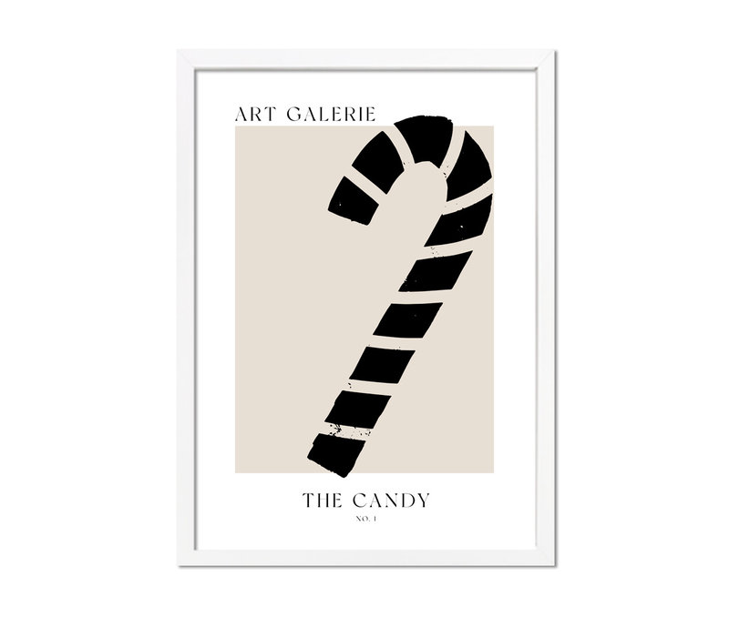 Kerstposter ART GALERIE Candy - Zwart