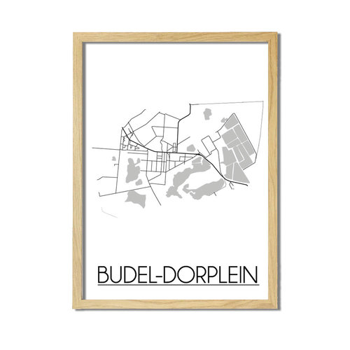 Budel-Dorplein Plattegrond poster 