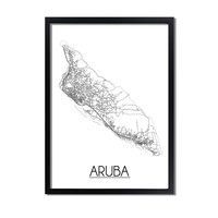 Aruba Plattegrond poster