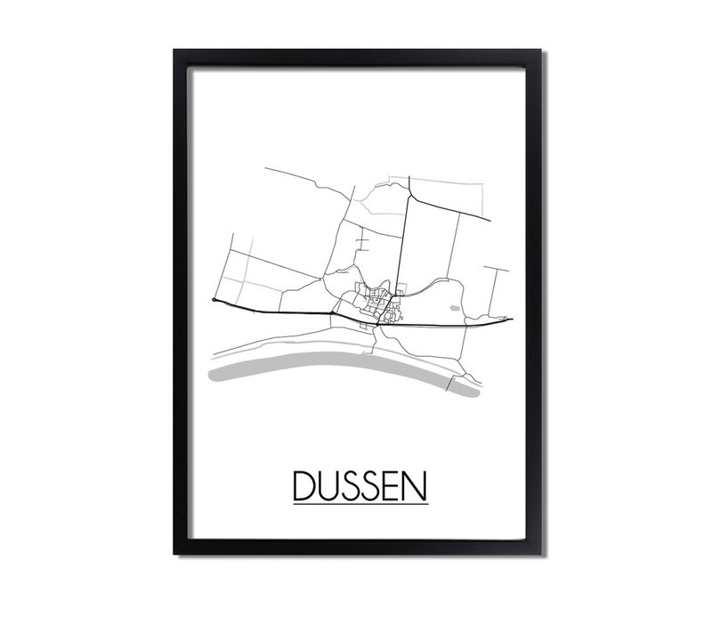 Dussen Plattegrond poster