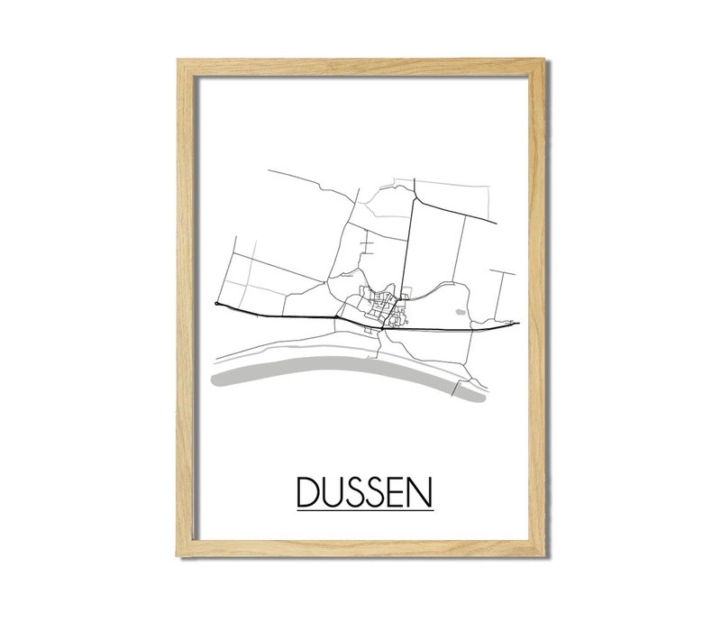 Dussen Plattegrond poster