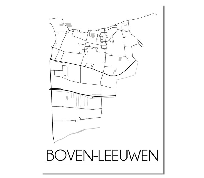 Boven-Leeuwen Plattegrond poster