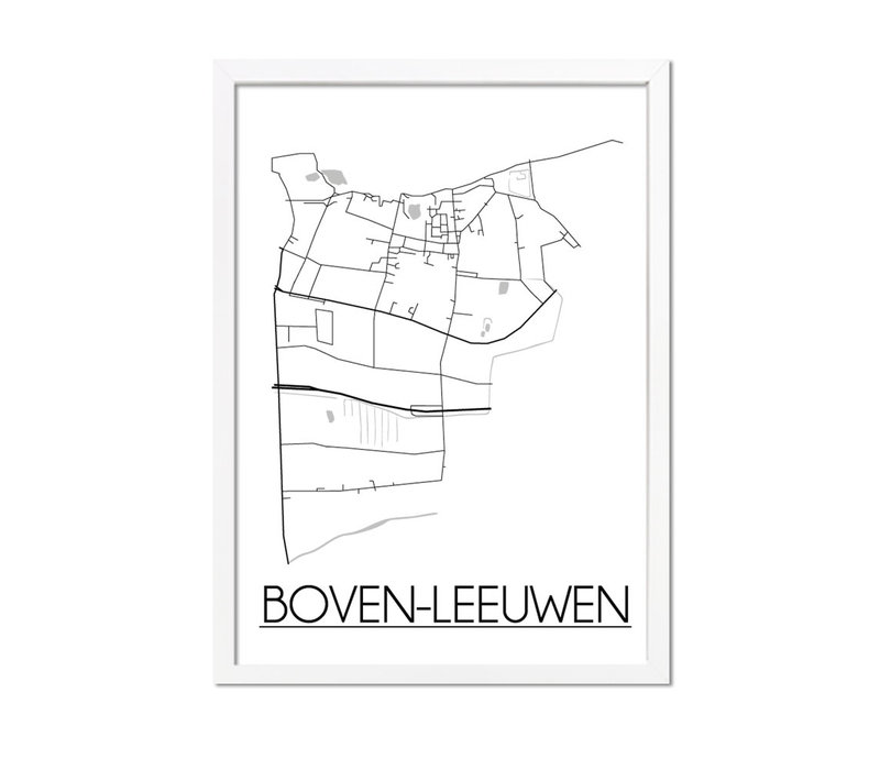 Boven-Leeuwen Plattegrond poster