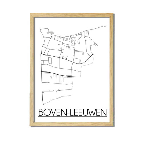 Boven-Leeuwen Plattegrond poster 