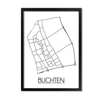 Buchten Plattegrond poster