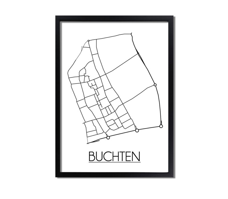 Buchten Plattegrond poster