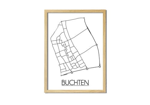 DesignClaud Buchten Plattegrond poster